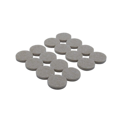 Syneco 25mm Round Felt Floor Protectors, Self-Adhesive, Noise Reduction, Pack of 16