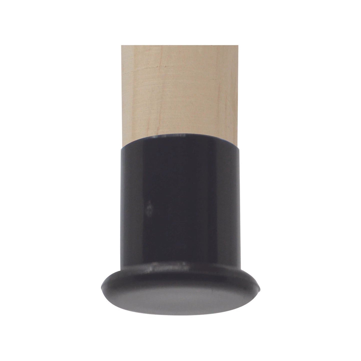 Surface Gard 9.5mm Black Round Plastic Chair Tips - 4 Pack, Easy Glide, Floor Protection