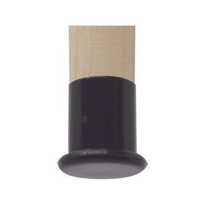 Surface Gard 9.5mm Black Round Plastic Chair Tips - 4 Pack, Easy Glide, Floor Protection