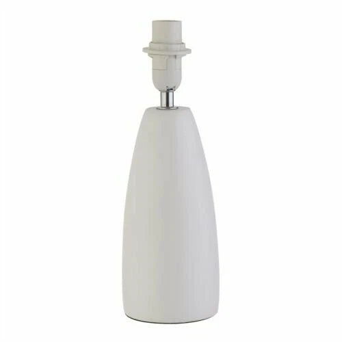 Verve Design Ceramic Lamp Base 28.5cm, White Matte Finish, E14 Compatible