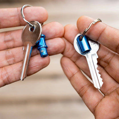 Titanium Aluminium Trigger Release Key Holder with Push Trigger & Steel Rings