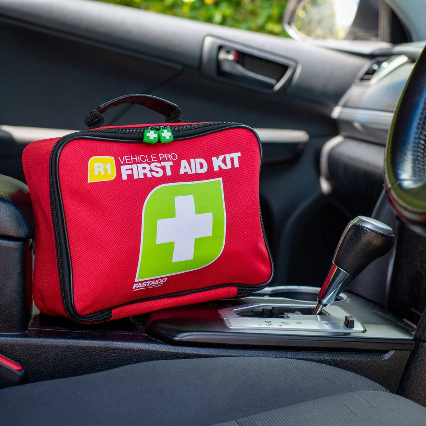 FastAid R1 Vehicle Pro First Aid Kit, WHS Compliant, Portable Red Soft Pack, 175 Pieces