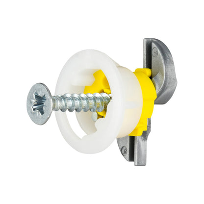GripIt Yellow Plasterboard Fixing 15mm - 4 Pack, 30kg Load, Fast Install, Reusable