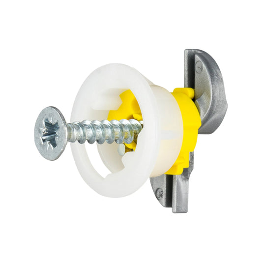 GripIt Yellow Plasterboard Fixing 15mm - 4 Pack, 30kg Load, Fast Install, Reusable
