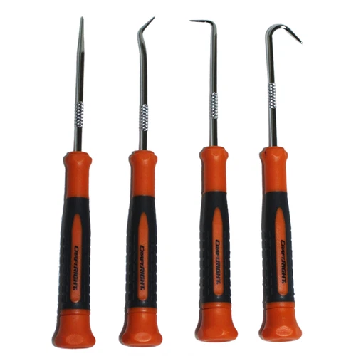 Craftright Black & Orange Steel Hook & Pick Set - Ergonomic, Durable, Versatile Tools