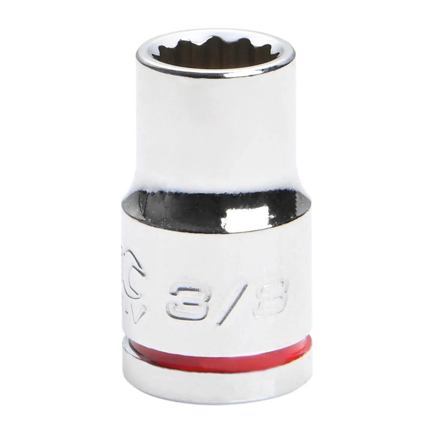 Kincrome 3/8" Square Drive Socket, 12 Point, Chrome Vanadium, Mirror Polish Finish