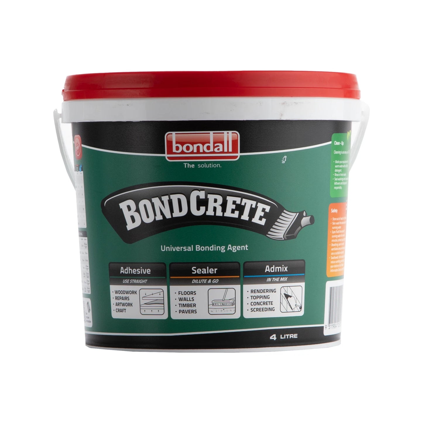 Bondall BondCrete 4L Cement Additive - Versatile, No Prep Needed, High Concentration, Australian Made