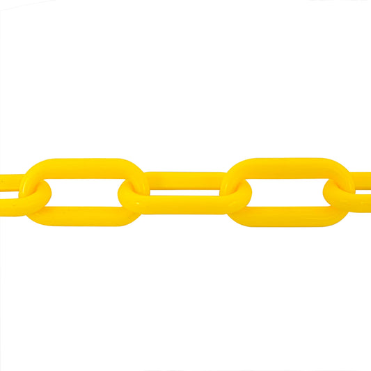 Pinnacle 8mm Yellow Plastic Chain 5/16" x 4m, UV Stabilised, Lightweight Barrier