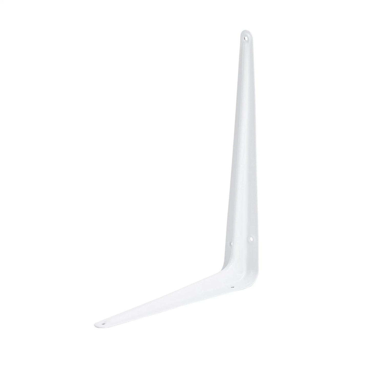 Zenith White Steel London Bracket 250x200mm - Light Duty, Ribbed, Powder Coated