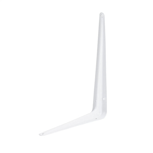 Zenith White Steel London Bracket 250x200mm - Light Duty, Ribbed, Powder Coated