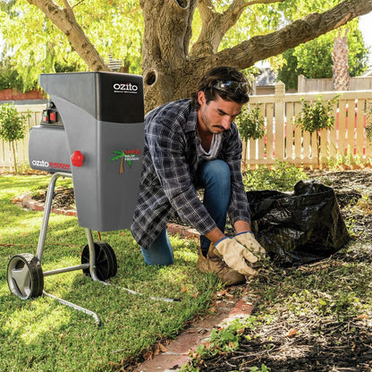 Ozito 2400W Silent Garden Shredder, 40mm Capacity, Self-Feeding, 93dB Noise Level