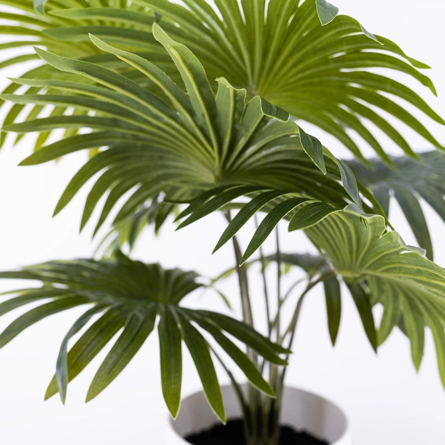 UN-REAL 45cm Artificial Fan Palm - Maintenance-Free Indoor Decor, Realistic & Stylish