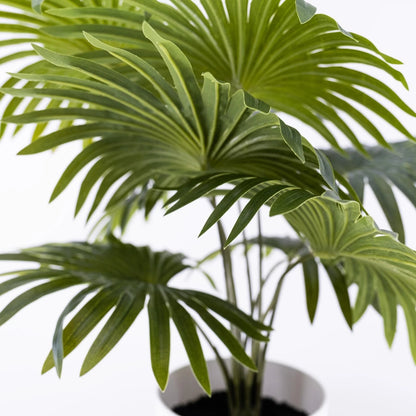 UN-REAL 45cm Artificial Fan Palm - Maintenance-Free Indoor Decor, Realistic & Stylish