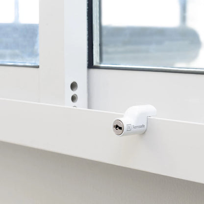Remsafe White Venlock VL2 Window Restrictor, Child-Resistant, DIY Install, Sliding Aluminium