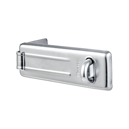 Master Lock 112mm Steel Hasp & Staple, Weather-Resistant, Cut-Resistant, Zinc Plated