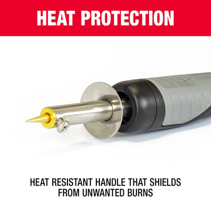 Tradeflame 27 Piece Wood Burning Kit with 8 Tips, 15 Patterns, Soldering & Hot Knife