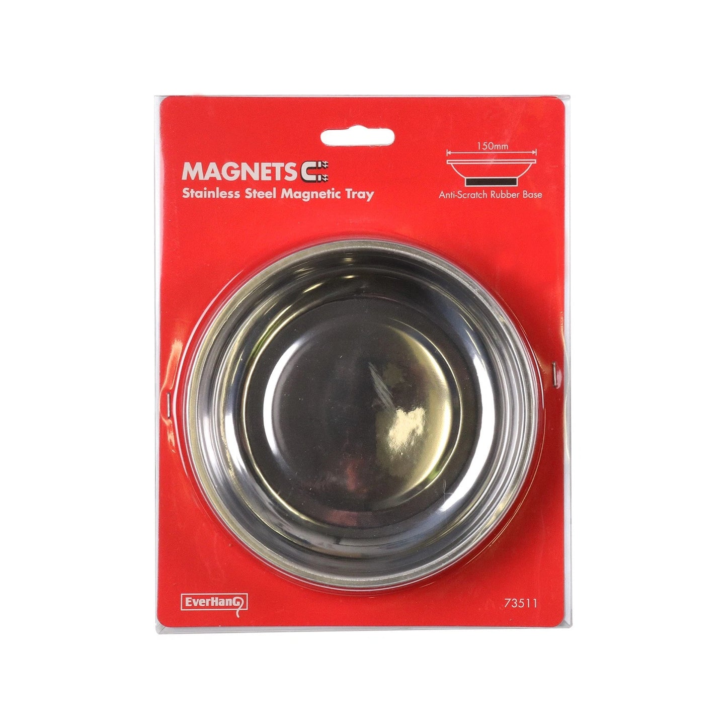 Everhang 150mm Magnetic Stainless Steel Bowl with PVC Coating, Rust-Resistant