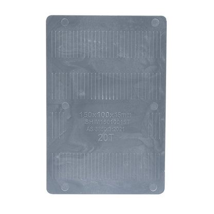 Titan Grey Shim Packing 15x150x100mm, Heavy Duty, No Slip, UV Stable, 20 Tonne Support