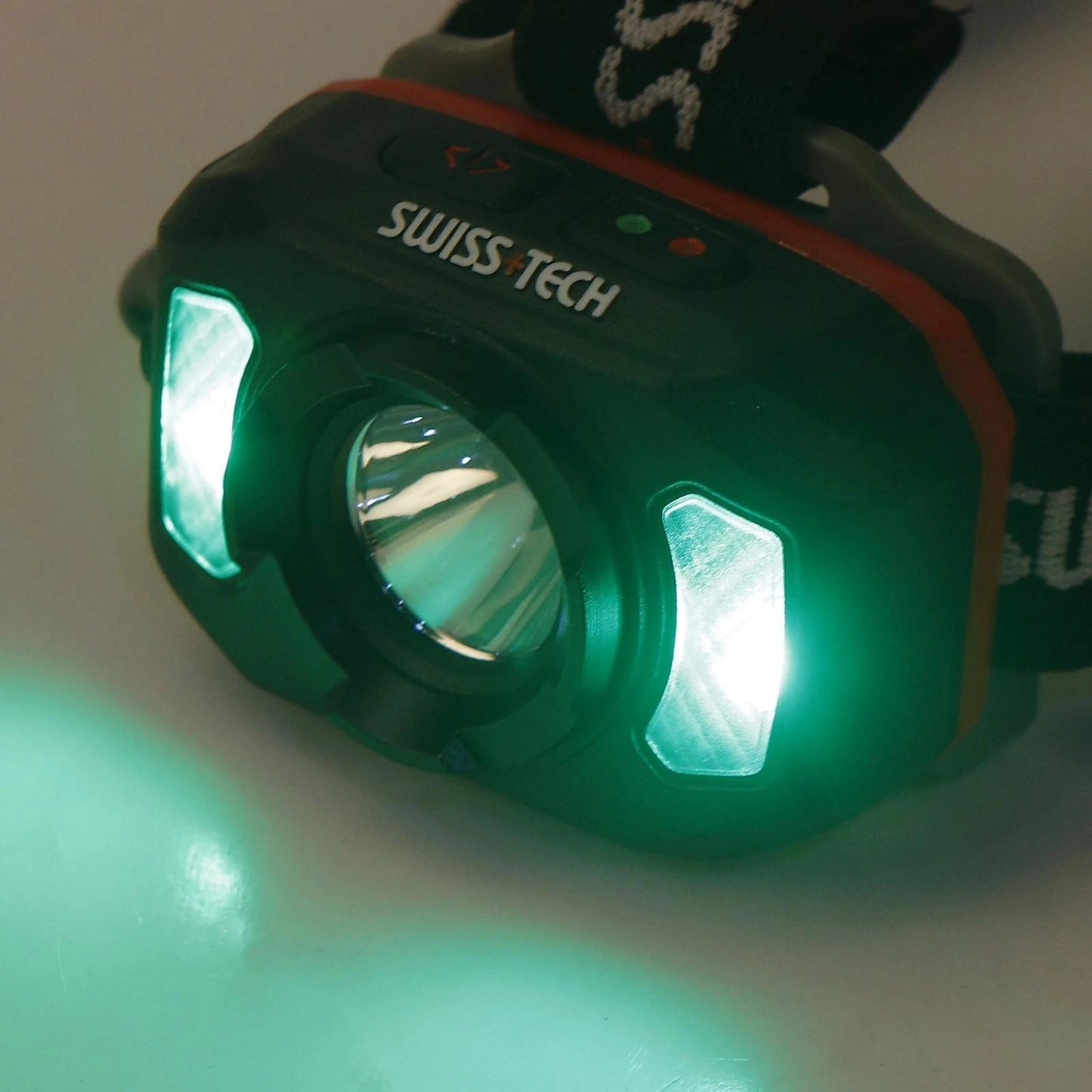 SWISS+TECH 550lm Rechargeable LED Headlamp, 6 Modes, Water-Resistant, Long Battery Life