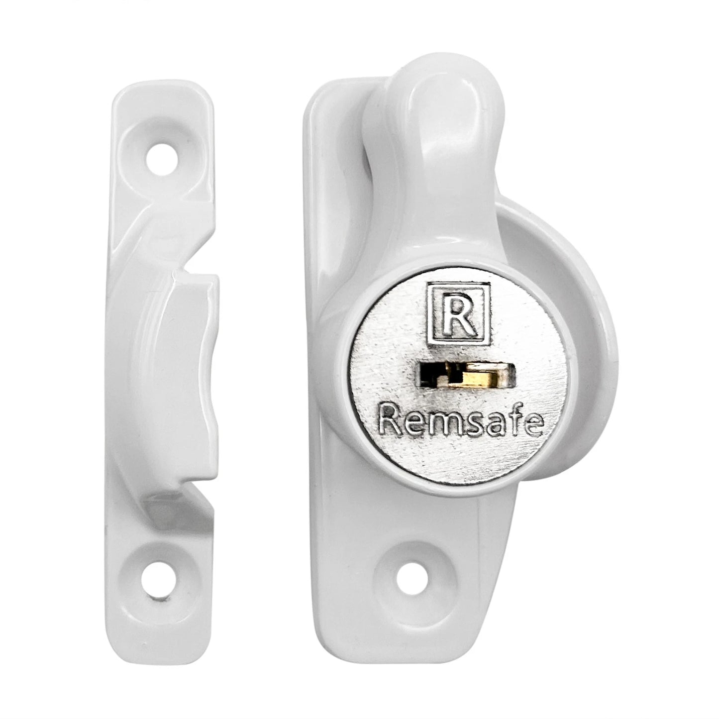 Remsafe White Window Sash Lock, Key Lockable, DIY Install, Timber/Aluminium Use