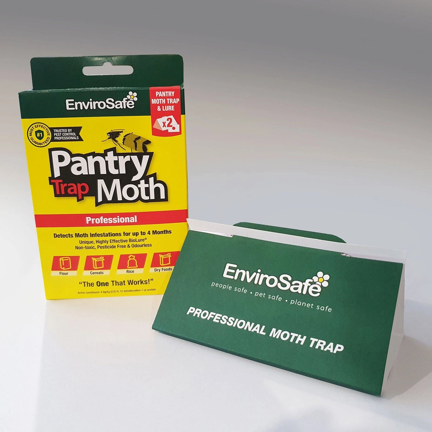 EnviroSafe Pantry Moth Trap 2 Pack - Pesticide-Free, Long-Lasting, Food Safe