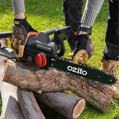 Ozito 1900W 14" Corded Chainsaw with Safety Brake & Tool-Free Adjustment