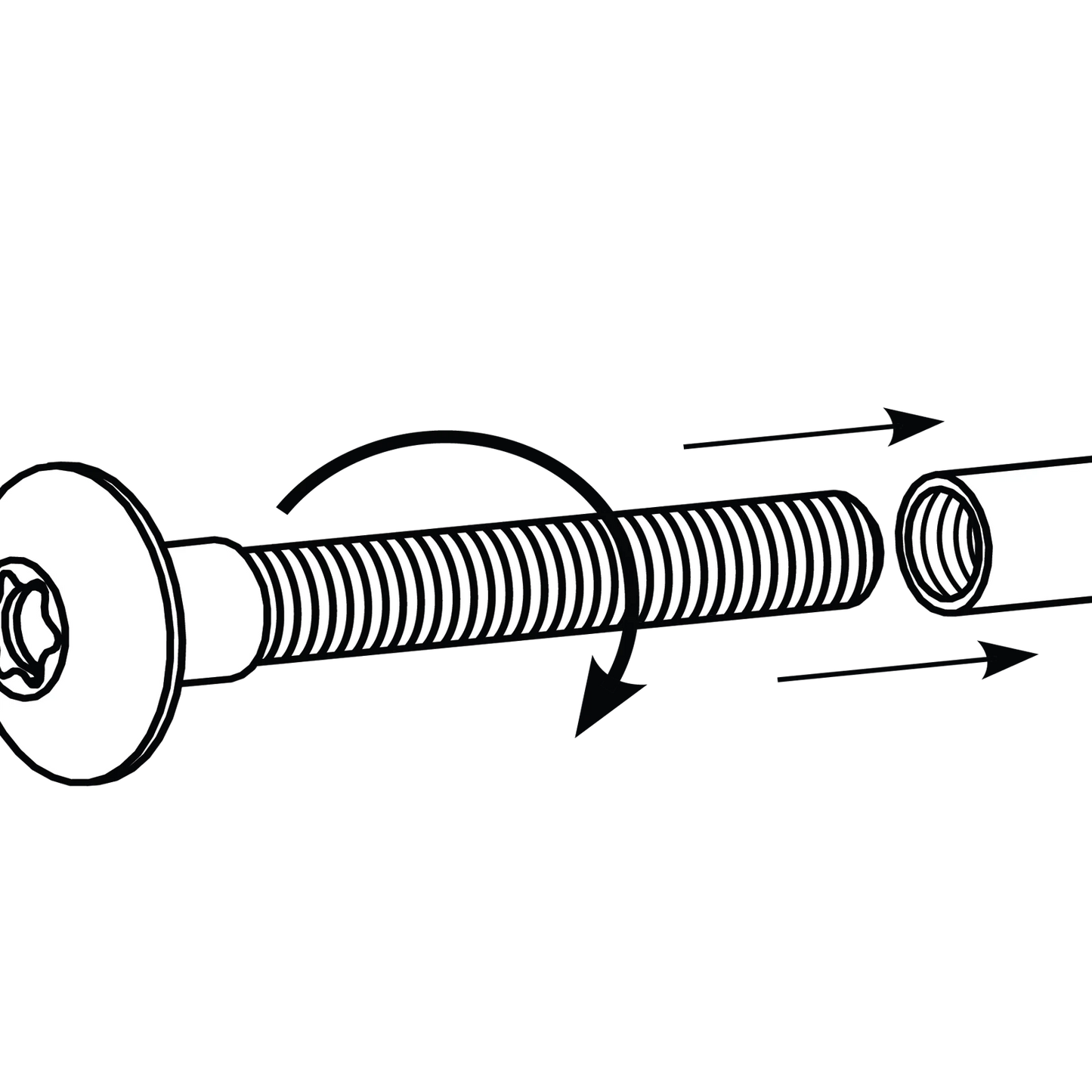 VUEPRO M16 Concealed Thread Bolt Probolt 110-150mm, Heavy Duty, 2 Pack