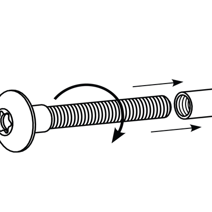 VUEPRO M16 Concealed Thread Bolt Probolt 110-150mm, Heavy Duty, 2 Pack