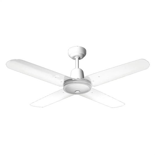 HPM Hang Sure Ceiling Fan 1200mm White 4 Blade for Incline Ceilings