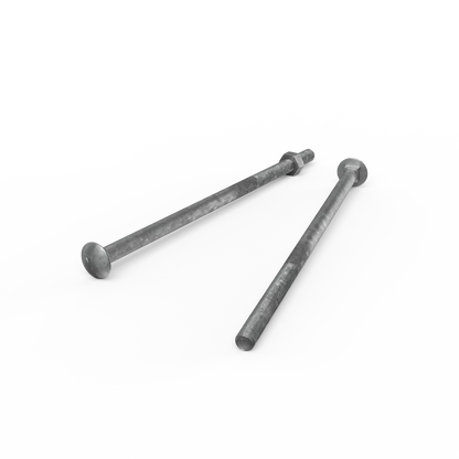 ZENITH M10 x 240mm Galvanised Cup Head Bolts & Nuts - Corrosion Resistant, AS Compliant