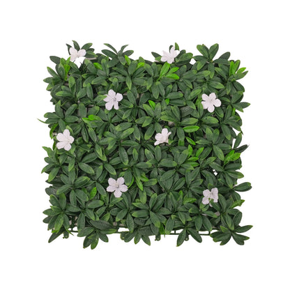 UN-REAL White Petal Artificial Hedge 50x50cm, UV Resistant, Weatherproof, Easy Install