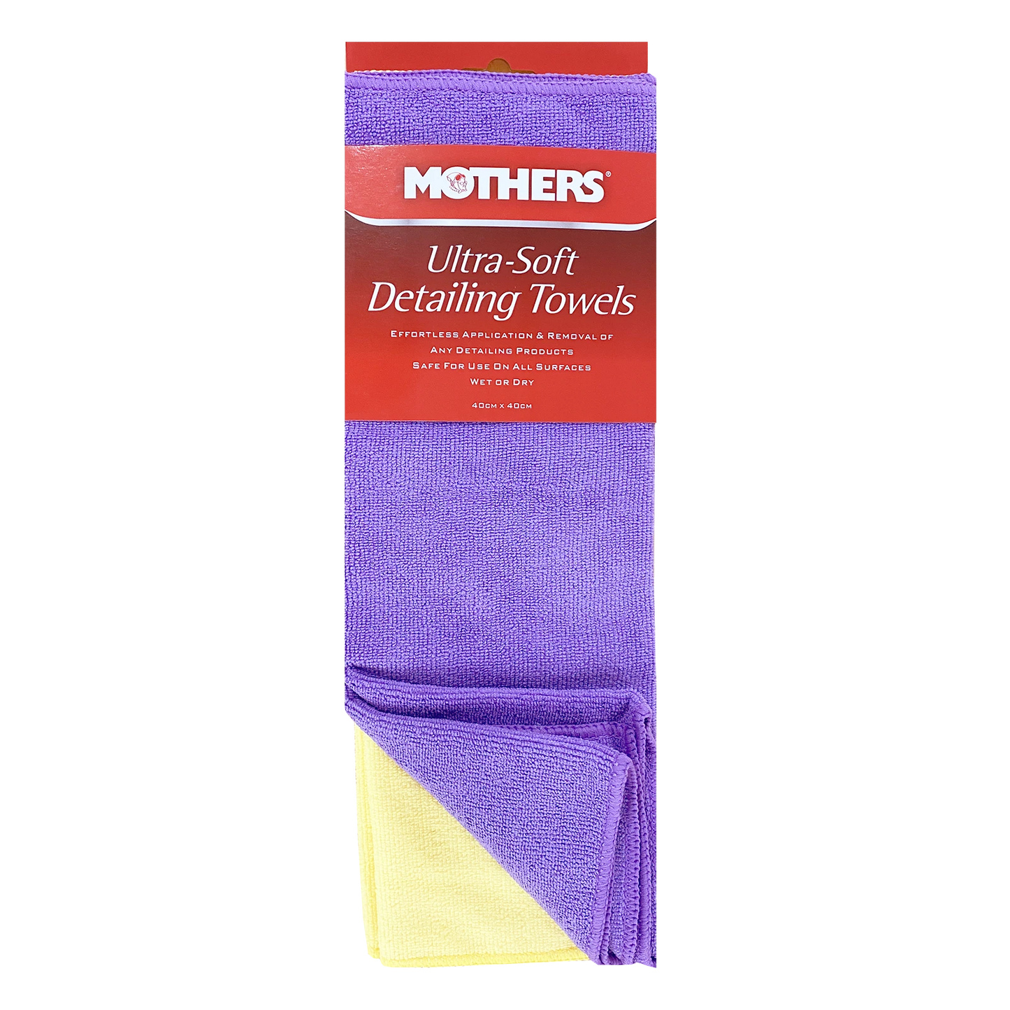 Mothers Ultra-Soft Detailing Towels 4 Pack - Washable, Reusable, Safe for All Surfaces