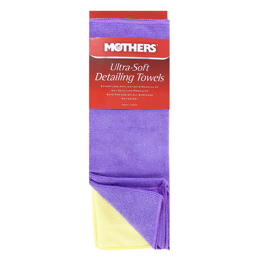 Mothers Ultra-Soft Detailing Towels 4 Pack - Washable, Reusable, Safe for All Surfaces