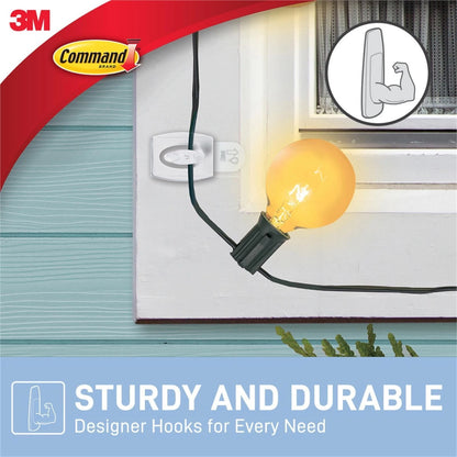 Command Mini Clear Adhesive Hooks 6 Pack - Strong Hold, Damage-Free, Versatile Surfaces