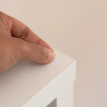 Taskmaster 15mm White Self Adhesive Screw Caps 250 Pcs for Cabinets & Furniture