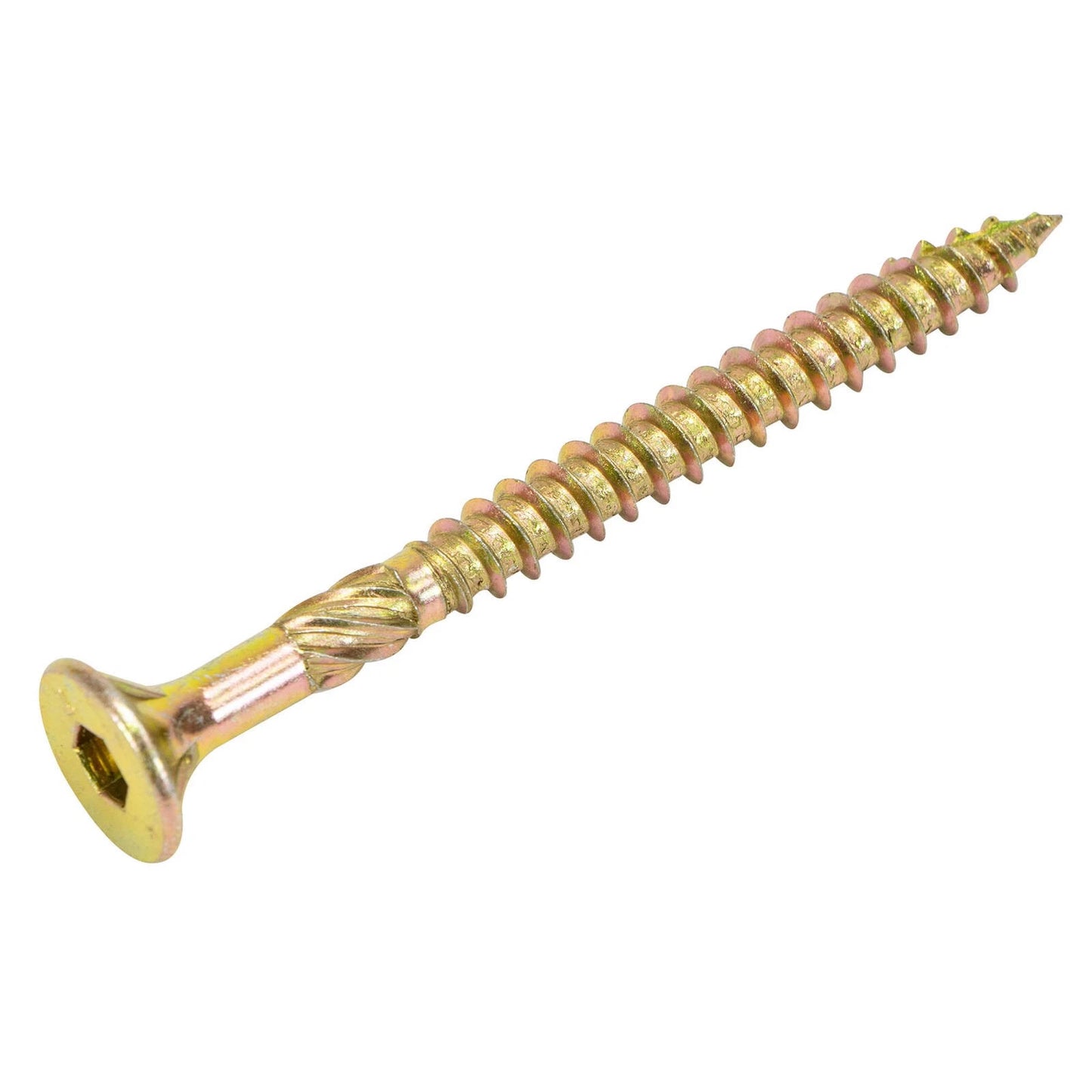 Titan 14g x 75mm Zinc Gold Bugle Batten Screw - 25 Pcs, Corrosion Resistant, High-Torque