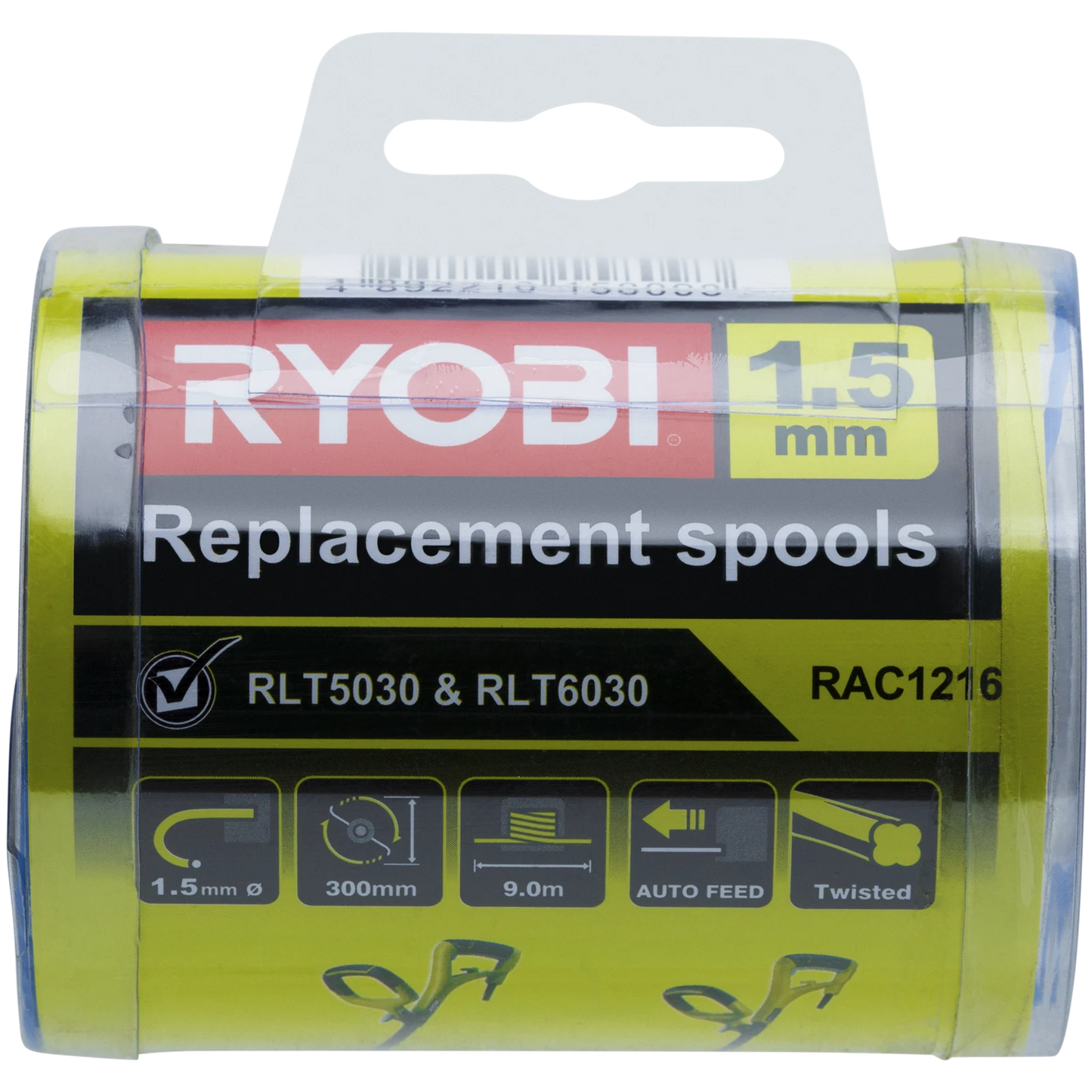 Ryobi 1.5mm Replacement Spools 3-Pack for RLT5030 & RLT6030 Trimmers