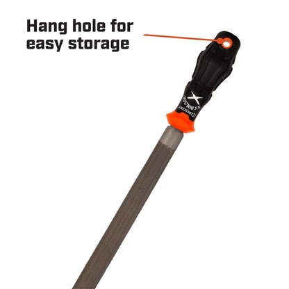 Crescent Nicholson 200mm Half Round Second Cut File, Dual-Sided, Ergonomic Handle