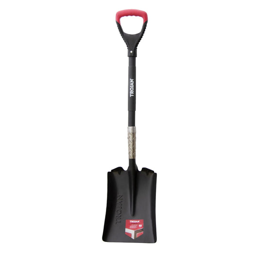 Trojan PowerStep Fibreglass D Handle Shovel with Steel Blade & Comfort Grip