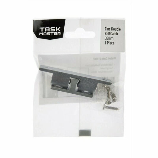 Taskmaster Zinc Double Ball Catch 58mm - Durable Cabinet Door Hardware