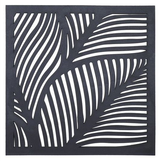 Matrix Charcoal Fronds Wall Art 575mm x 575mm - Indoor/Outdoor, Weather Resistant, Australian Made