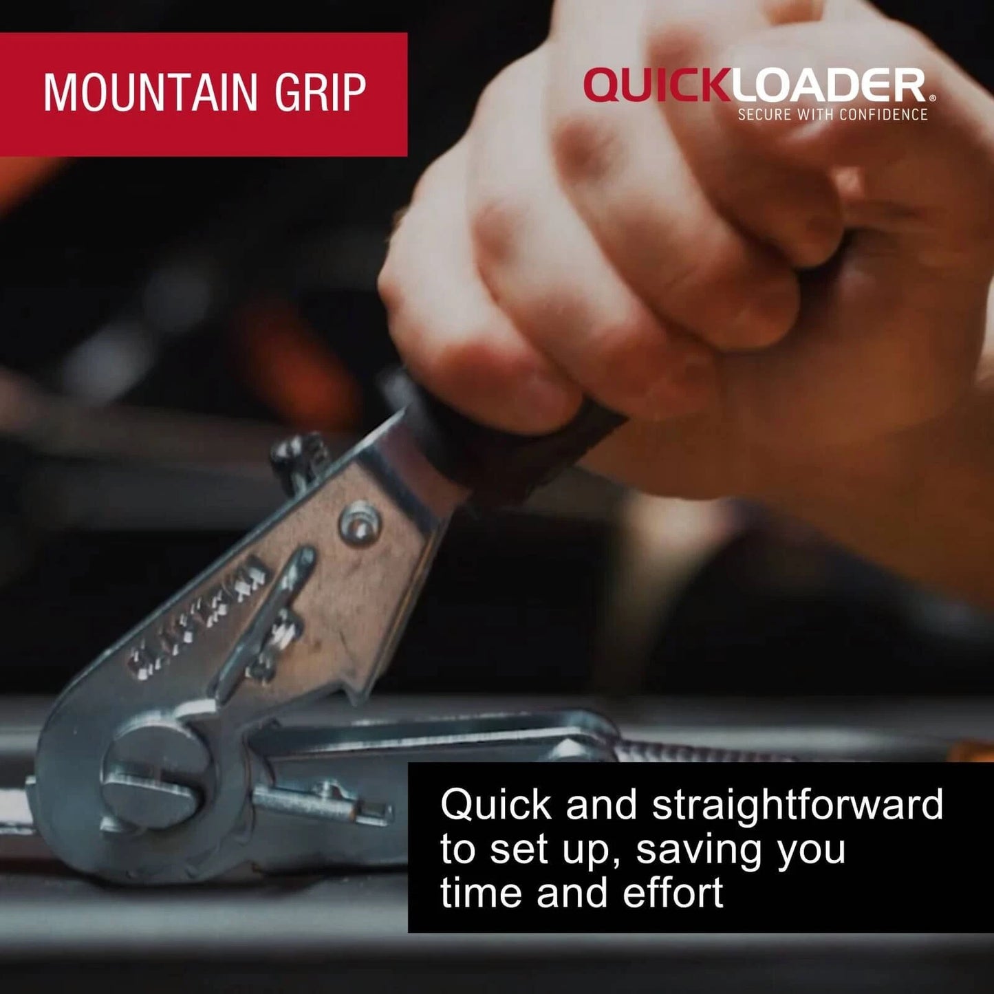 Quickloader Rebel Ratchet Strap 25mm x 4m 400kg Lashing Capacity 2 Pack - Durable & Visible