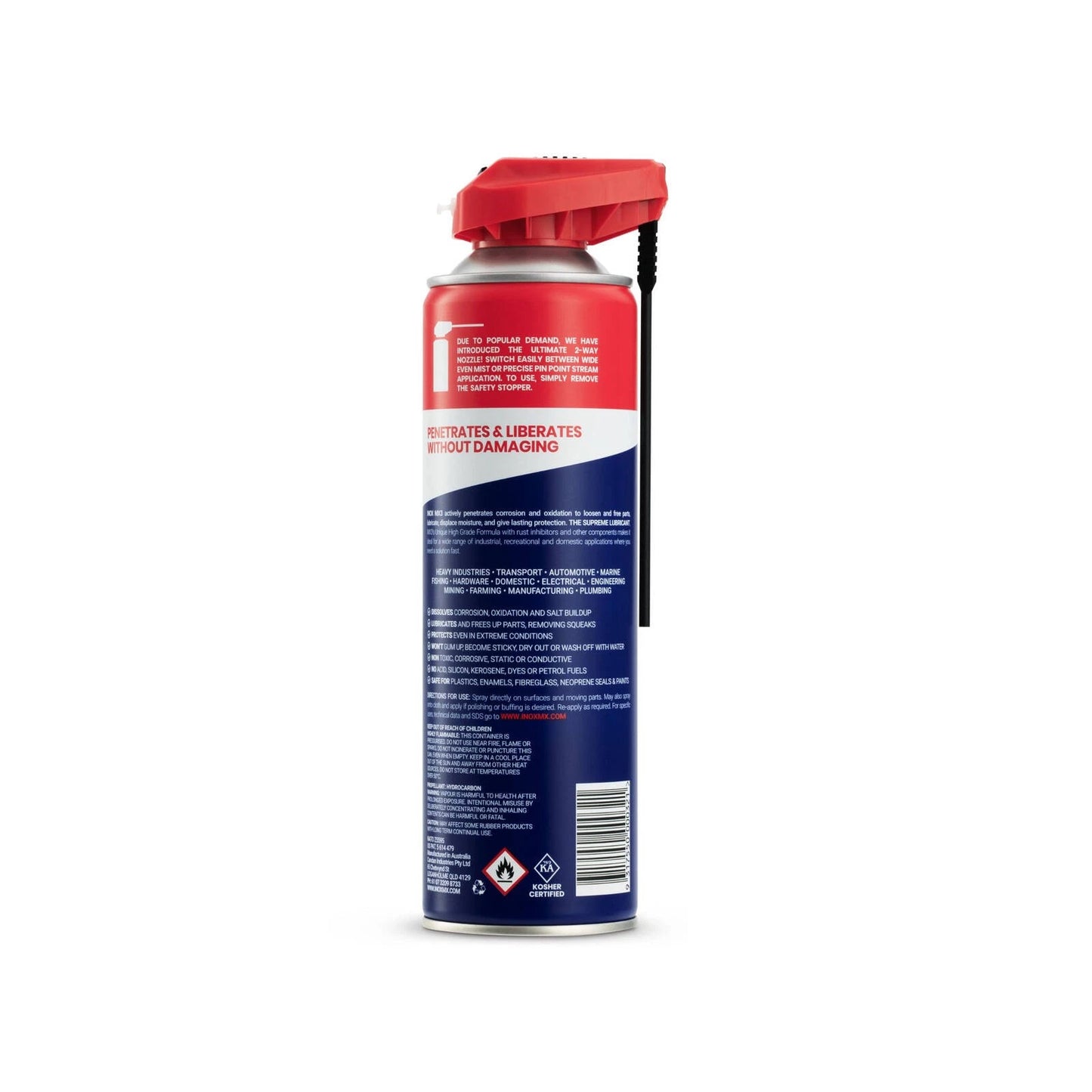 Inox 375g Aerosol Lubricant with 2-Way Straw - Protects, Penetrates, Lubricates
