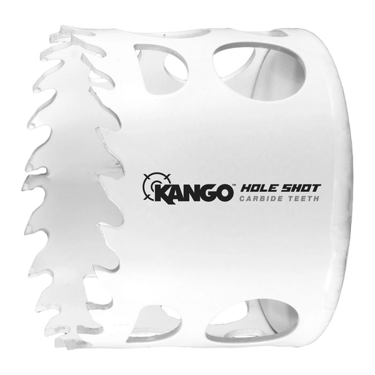 Kango 60mm Carbide Teeth Hole Saw - Multi-Material Cutting, Rapid Removal Slots