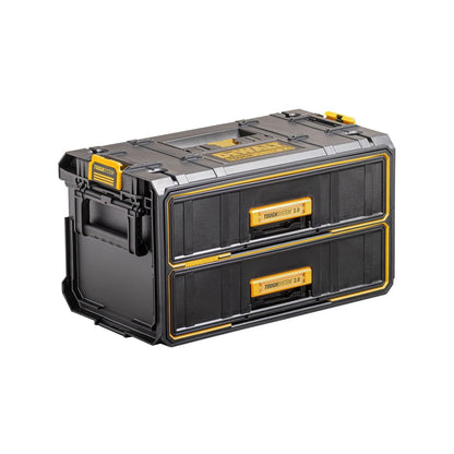 DeWALT TOUGHSYSTEM 2.0 2x Drawer Tool Box with Secure Latches & Side Handles