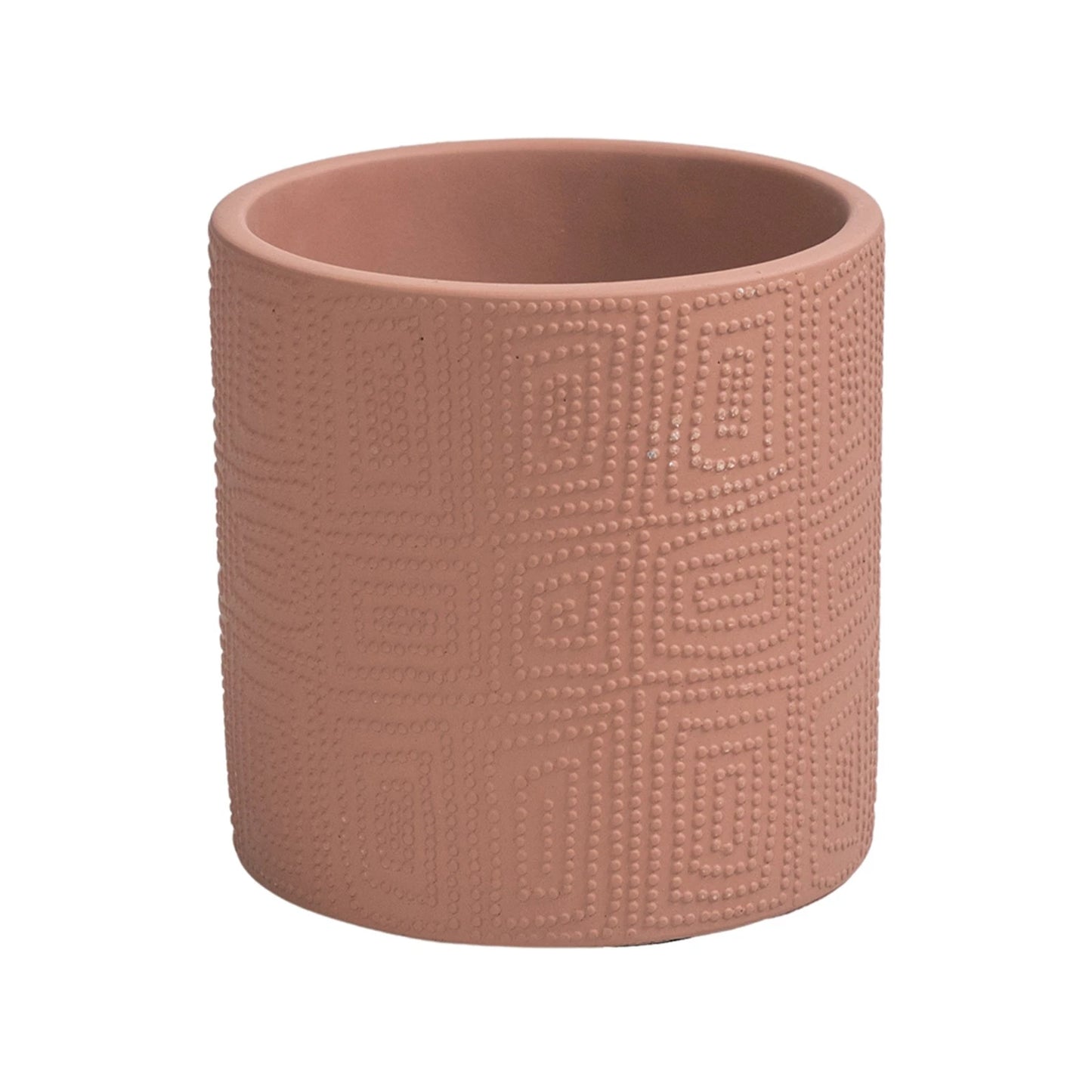 EDEN 15cm Earth Matte Indoor Ceramic Planter, Waterproof Sealed Concrete, Round Design