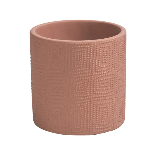 EDEN 15cm Earth Matte Indoor Ceramic Planter, Waterproof Sealed Concrete, Round Design