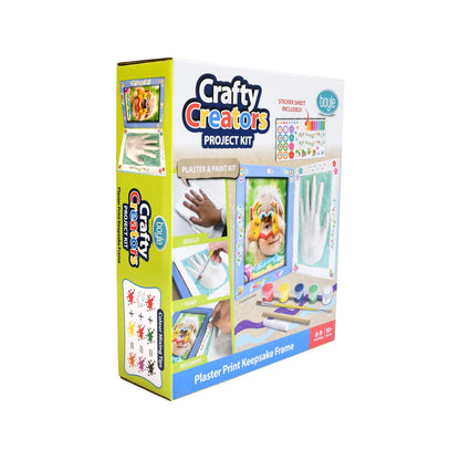 Boyle Crafty Creators Plaster Print Keepsake Frame Kit with Paints & Air-Dry Clay