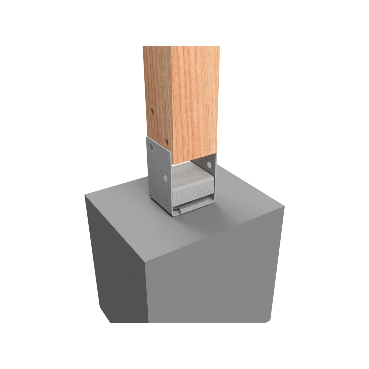 VUEPRO 90mm Bolt Down Post Support, G300 Steel, HDG, Easy Install, Corrosion Resistant