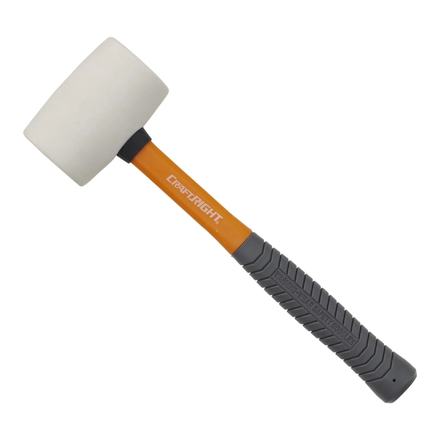Craftright Rubber Mallet 450g 16oz - Fibreglass Handle, Non-Marking Head, Rubber Grip